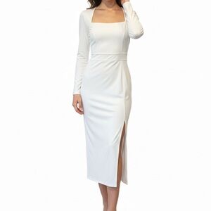 Halara White Long Sleeve Dress